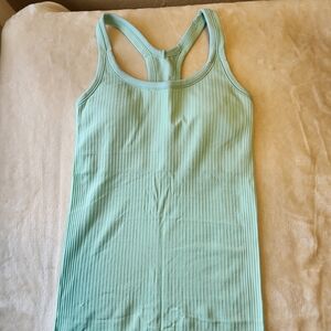 Lululemon Athletica Light Green Ribbed Tank